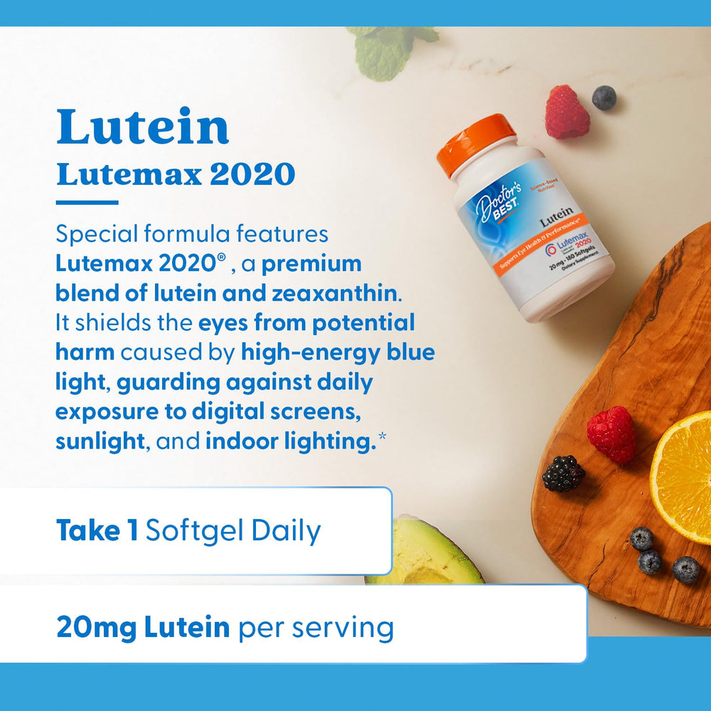 Doctors Best lutein protects against oxidative stress in eyes