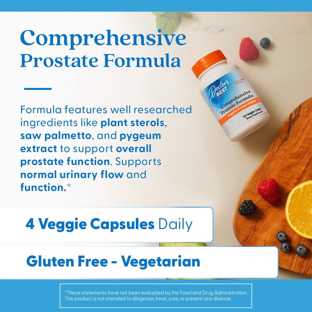 Saw palmetto bottle-scene connected to prostate health concept.