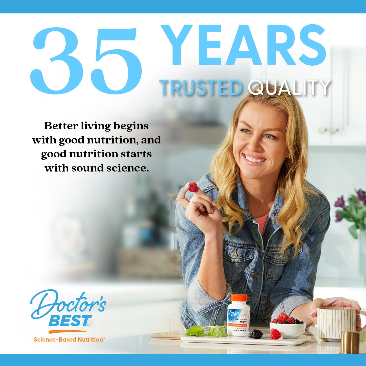Veggie capsules and gluten-free badge highlight the formula's suitability.