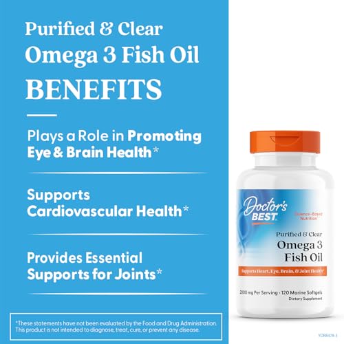 Doctor's Best purified clear omega-3 capsules for daily use