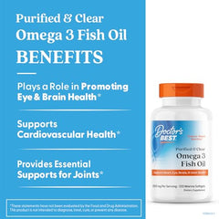 Doctor's Best purified clear omega-3 capsules for daily use