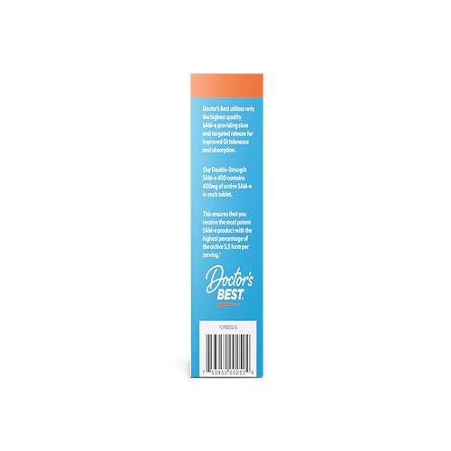 Doctor's Best SAM-e 400 bottle on shelf signals daily wellness