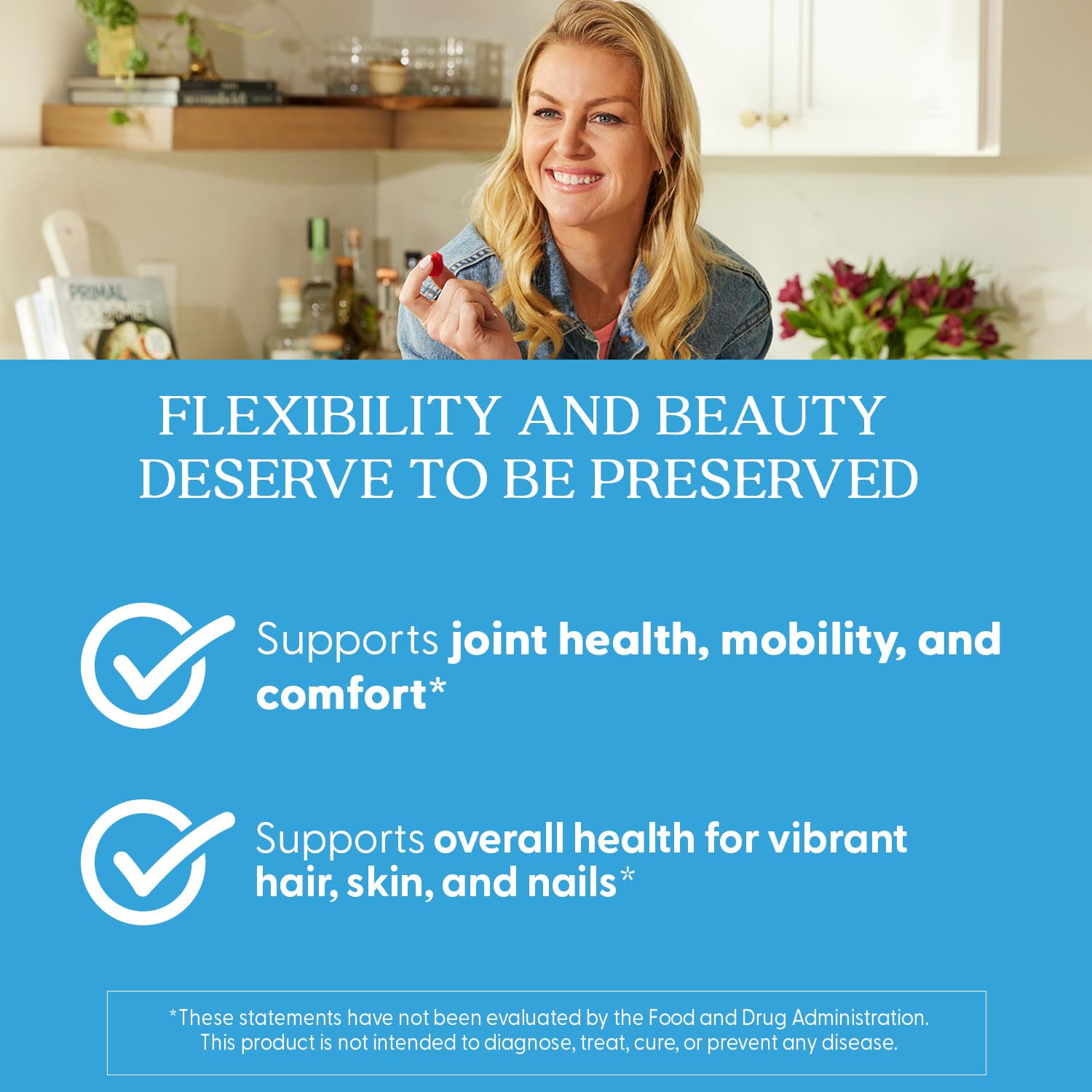 OptiMSM purity close-up emphasizes high-purity MSM.