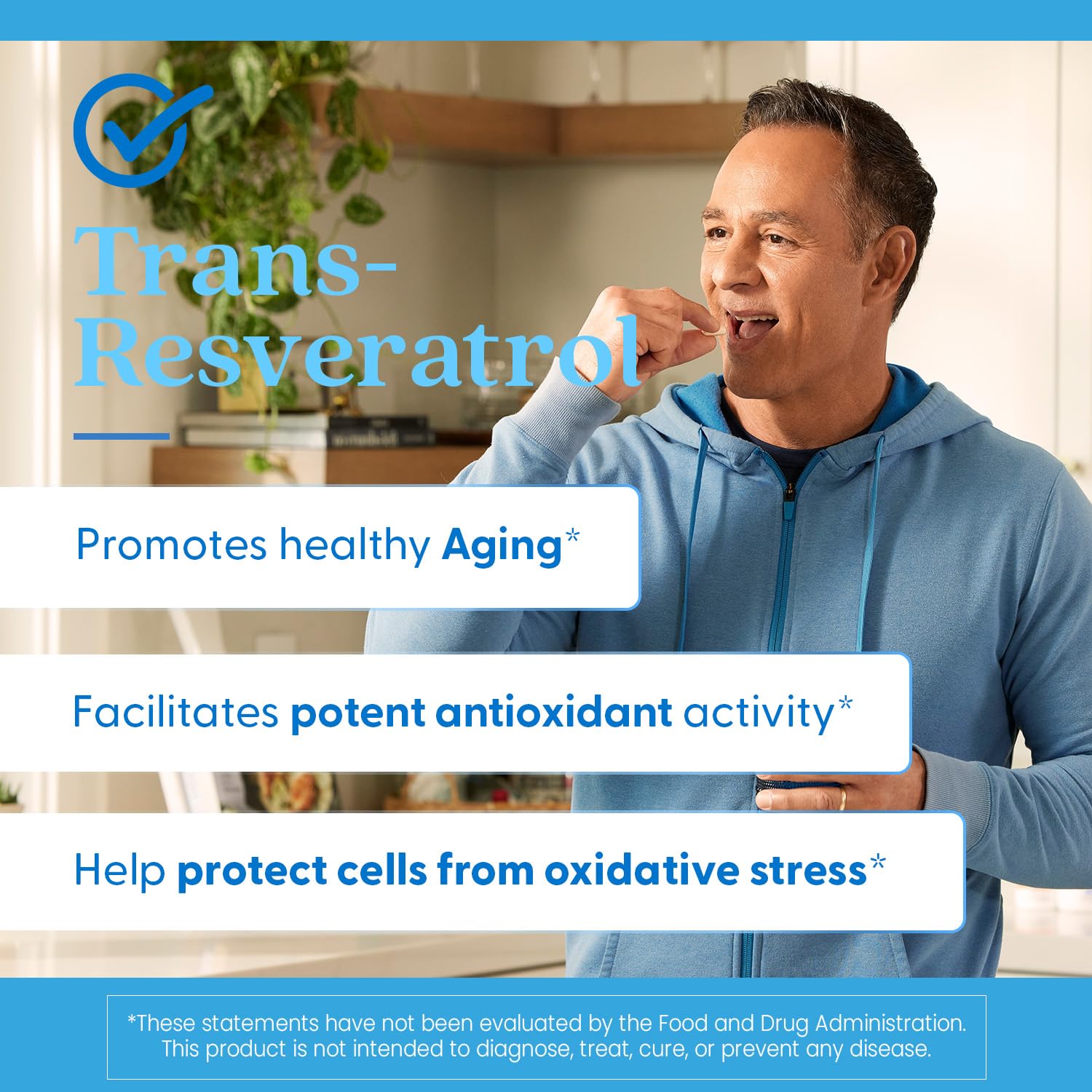 Doctor's Best Trans-Resveratrol 600 gluten-free vegan icon indicating dietary options.