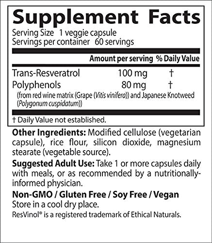 Doctor's Best Trans-Resveratrol antioxidant blend vial for daily support