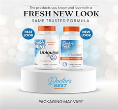 Close-up of Doctors Best Ubiquinol capsules showing easy absorption