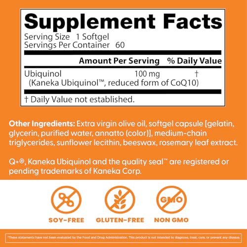 Doctor's BEST Ubiquinol softgel capsules ready for daily antioxidant support.