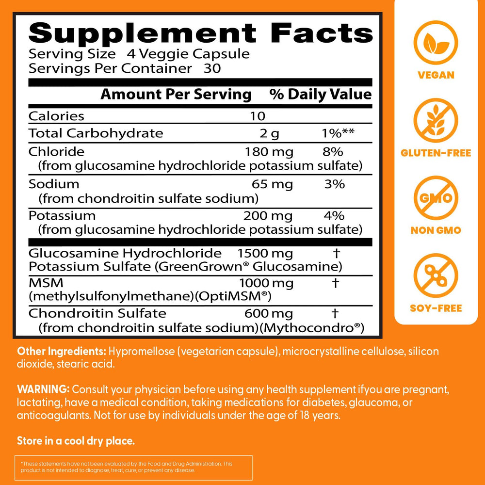 Product label highlighting gluten-free, non-GMO, and soy-free vegan GCMSM details.