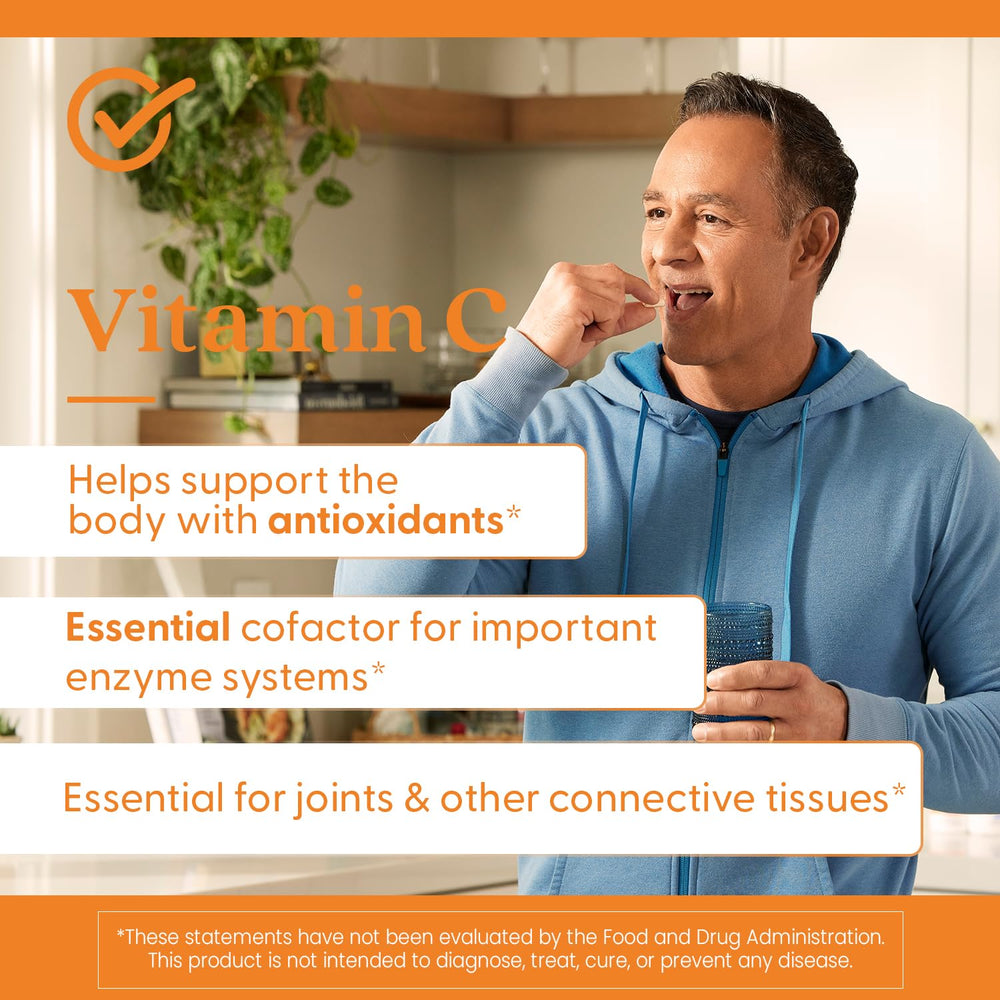 Doctor's Best Vitamin C 500mg bottle highlighting Scotland-made Q-C.