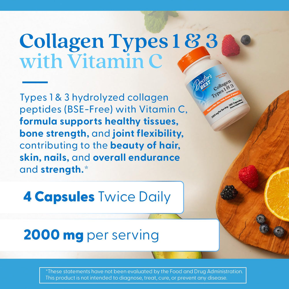 Vitamin C and collagen blend close-up supporting collagen synthesis context