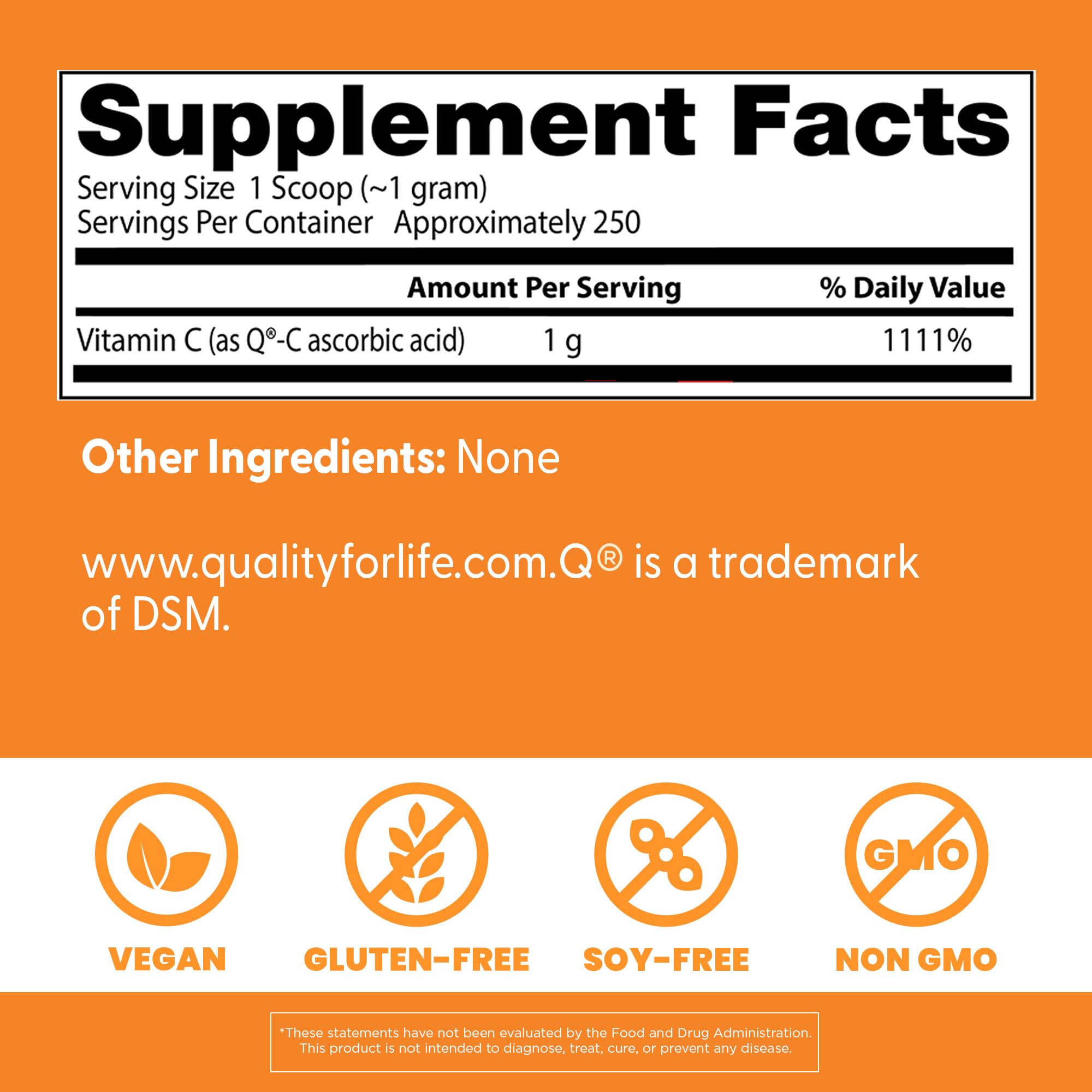 Doctors Best Vitamin C Powder label closeup; premium Scotland-sourced quality.