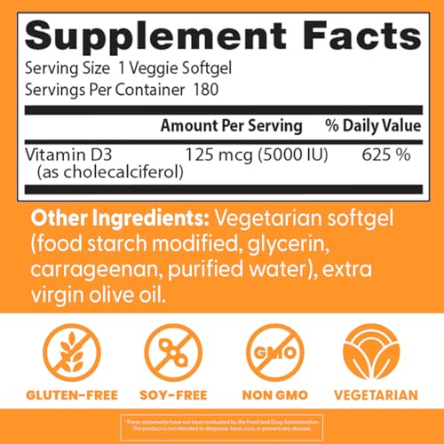 Doctor's Best Vitamin D3 softgels close-up reveals easy-to-swallow capsules