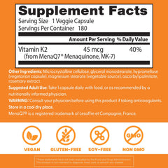 Doctor's Best Vitamin K2 MK-7 ingredient graphic emphasizing MenaQ7 purity.