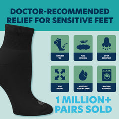 Doctor's Choice diabetic socks easy-on stretch supports relaxed fit and easy wear