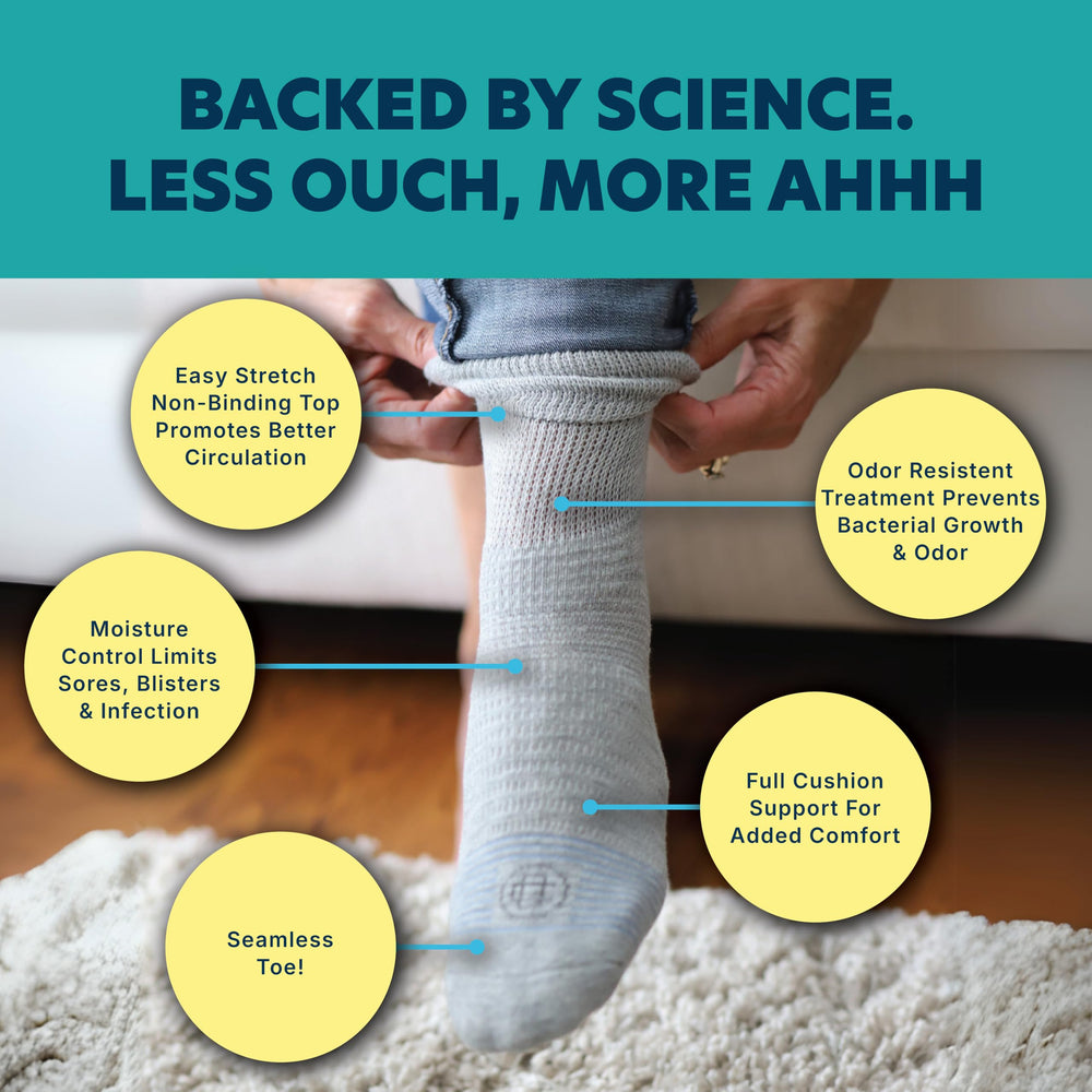 Doctor's Choice diabetic socks moisture management keeps feet dry and comfortable