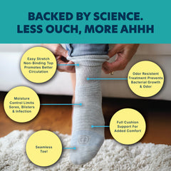 Doctor's Choice diabetic socks moisture management keeps feet dry and comfortable