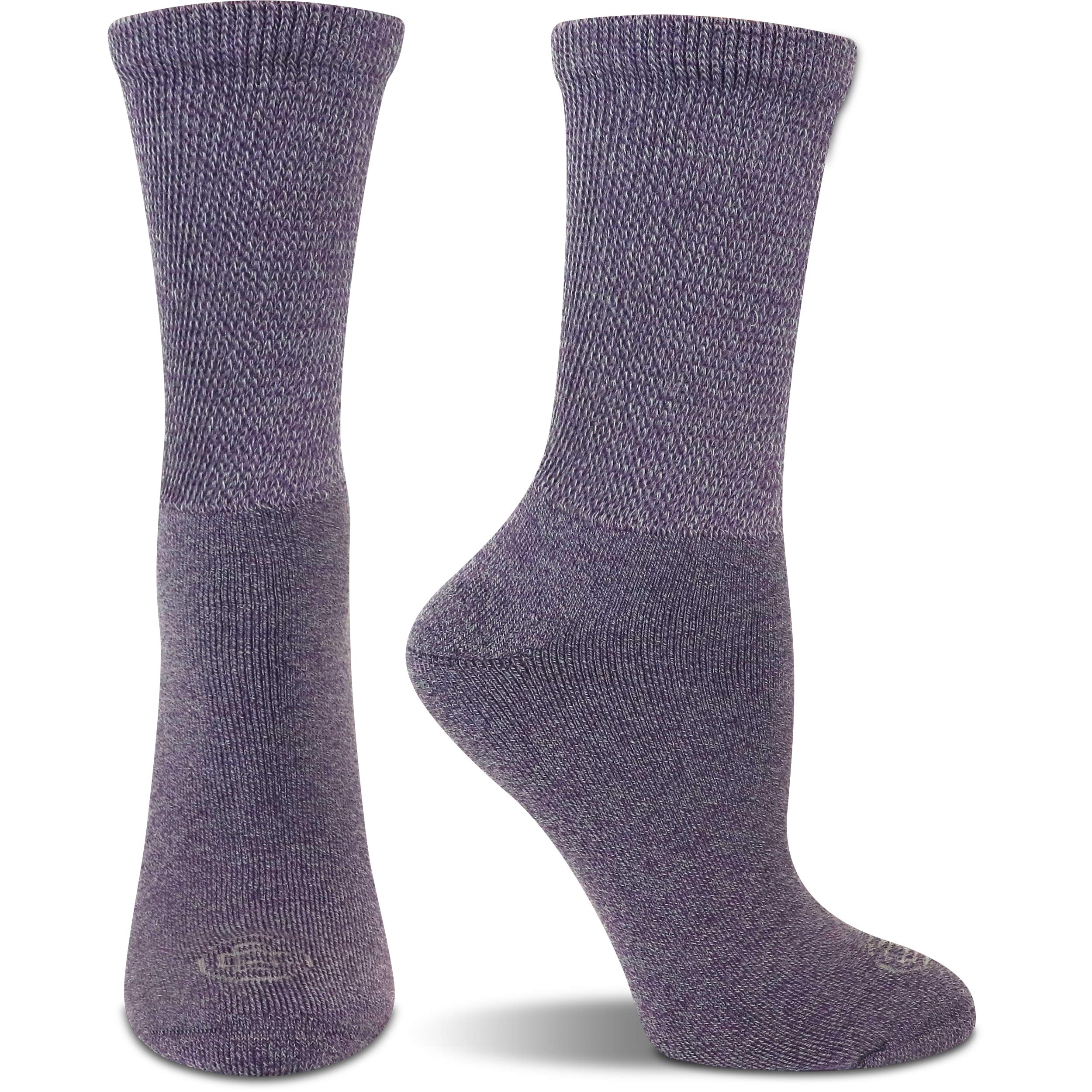 Doctor's Choice diabetic socks for women with non-binding top for easy donning.