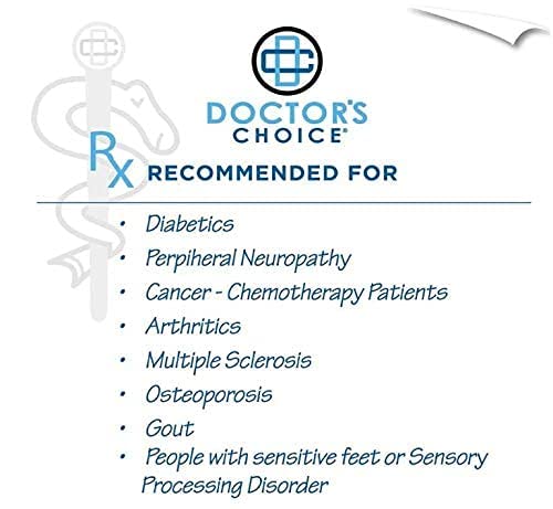 Doctor's Choice diabetic socks for women with seamless toe for blister-free wear.