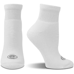 Doctor's Choice diabetic socks for women soft-stretch top demonstrate easy-on, non-binding comfort.