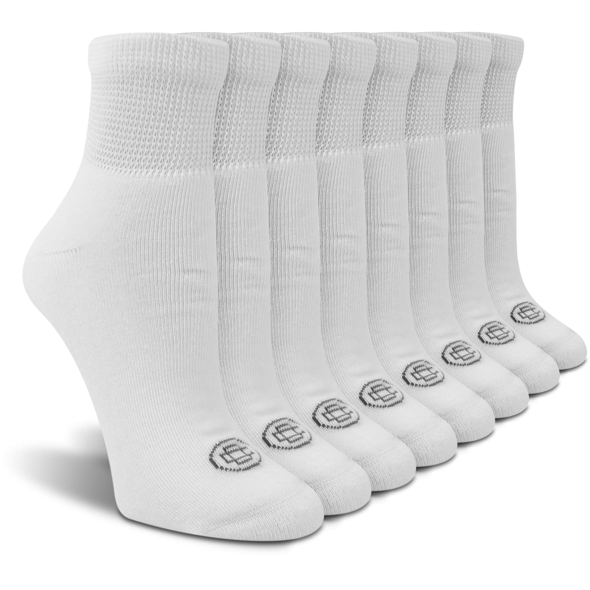 Doctor's Choice diabetic socks for women in white pack offer comfort and full cushioning for all-day wear.