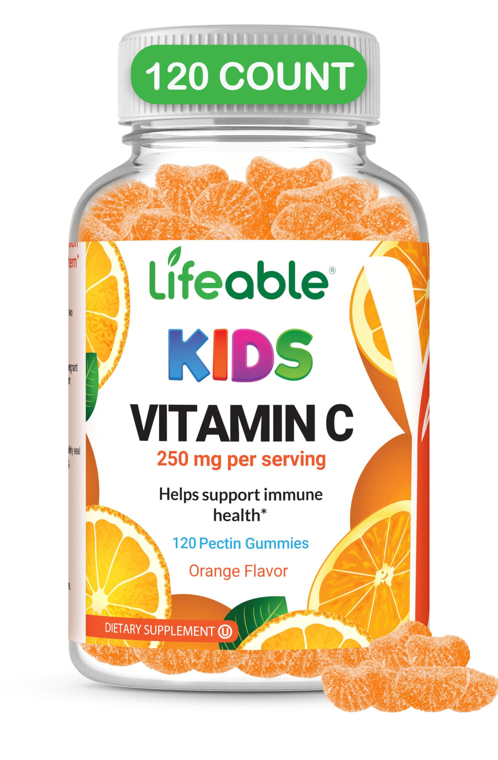 Doctors Orders vitamin C gummies for kids orange flavor jar: tasty immune-supporting snack