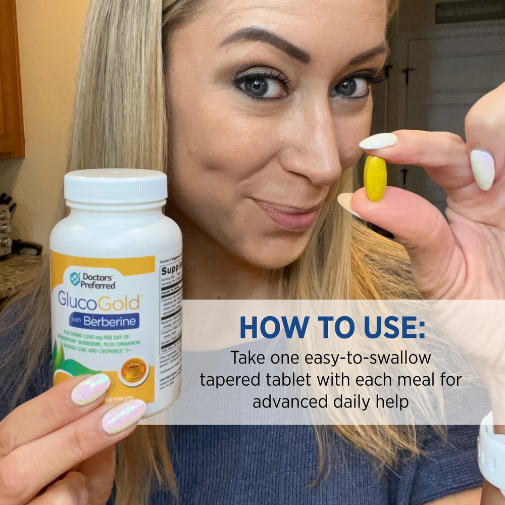 GlucoGold chromium component visual highlighting optimized mineral support.