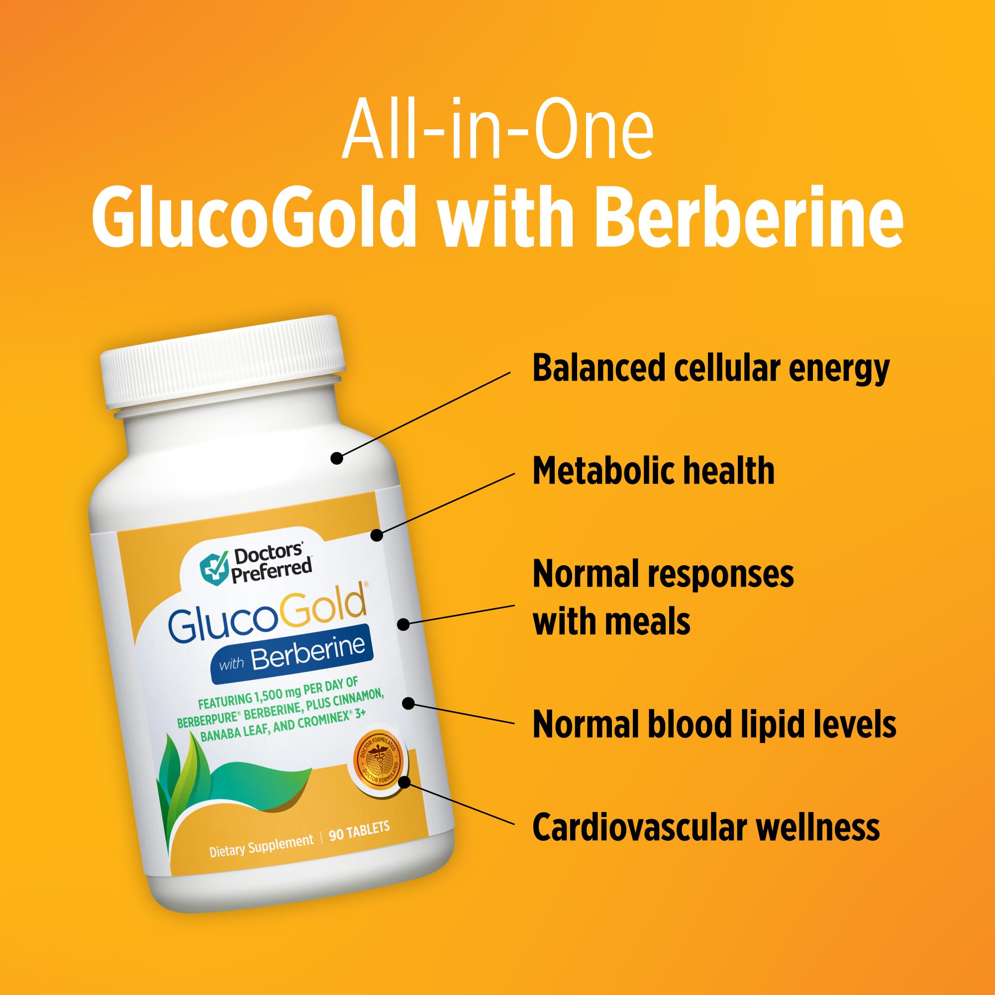 GlucoGold packaging on display for at-home use.