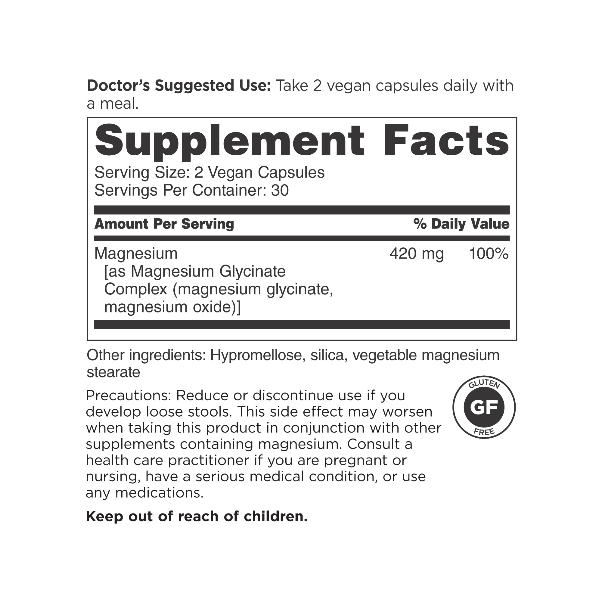 DOCTORS' PREFERRED capsules close-up showing 420 mg potency