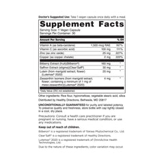 DOCTORS' PREFERRED OcuGold capsules closeup highlighting vegan formula for eye comfort.