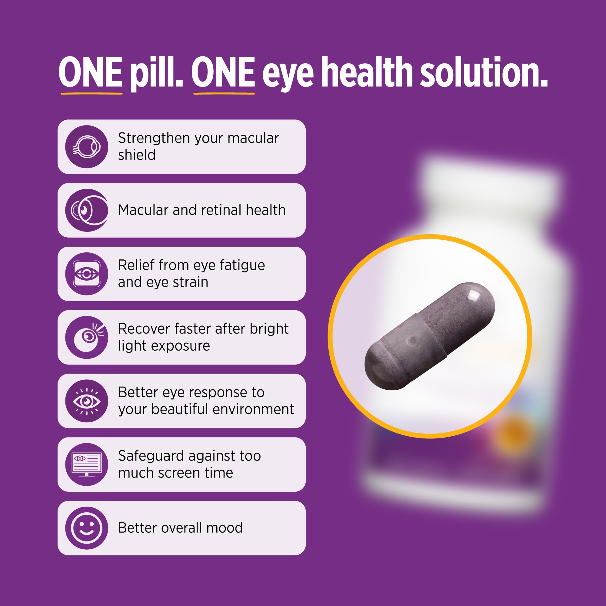 DOCTORS' PREFERRED OcuGold ingredients chart illustrating key nutrients for eye support.
