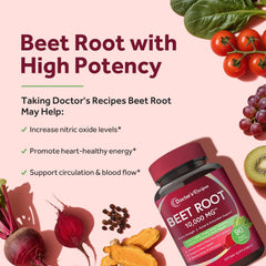 Doctor's Recipes Beet Root bottle cap highlights secure, travel-friendly packaging
