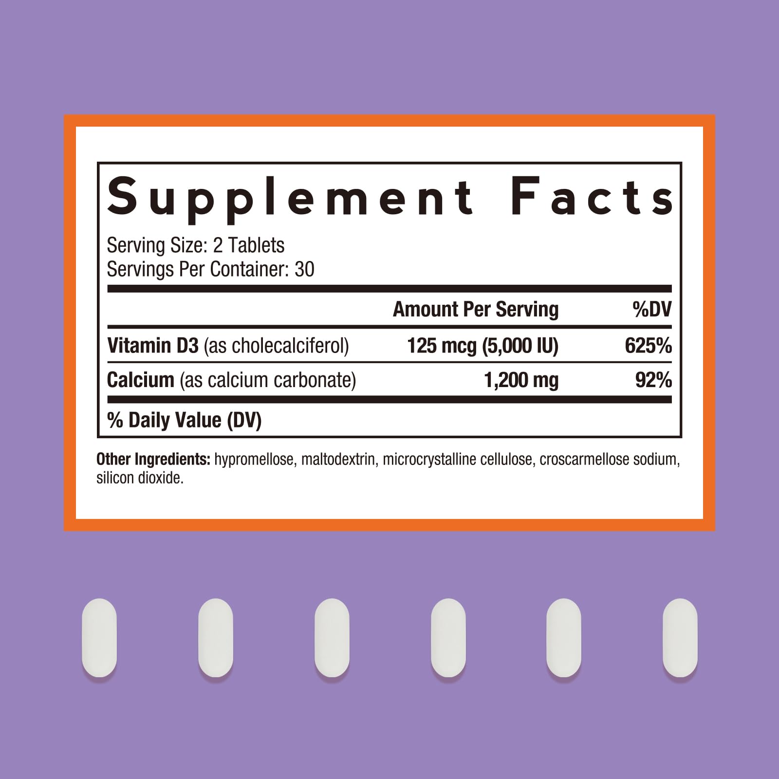 Doctor's Recipes calcium 1200mg tablets close-up highlighting daily supplement