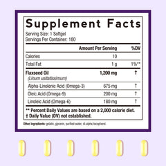 Doctor's Recipes flaxseed oil softgels arranged for daily omega-3 intake