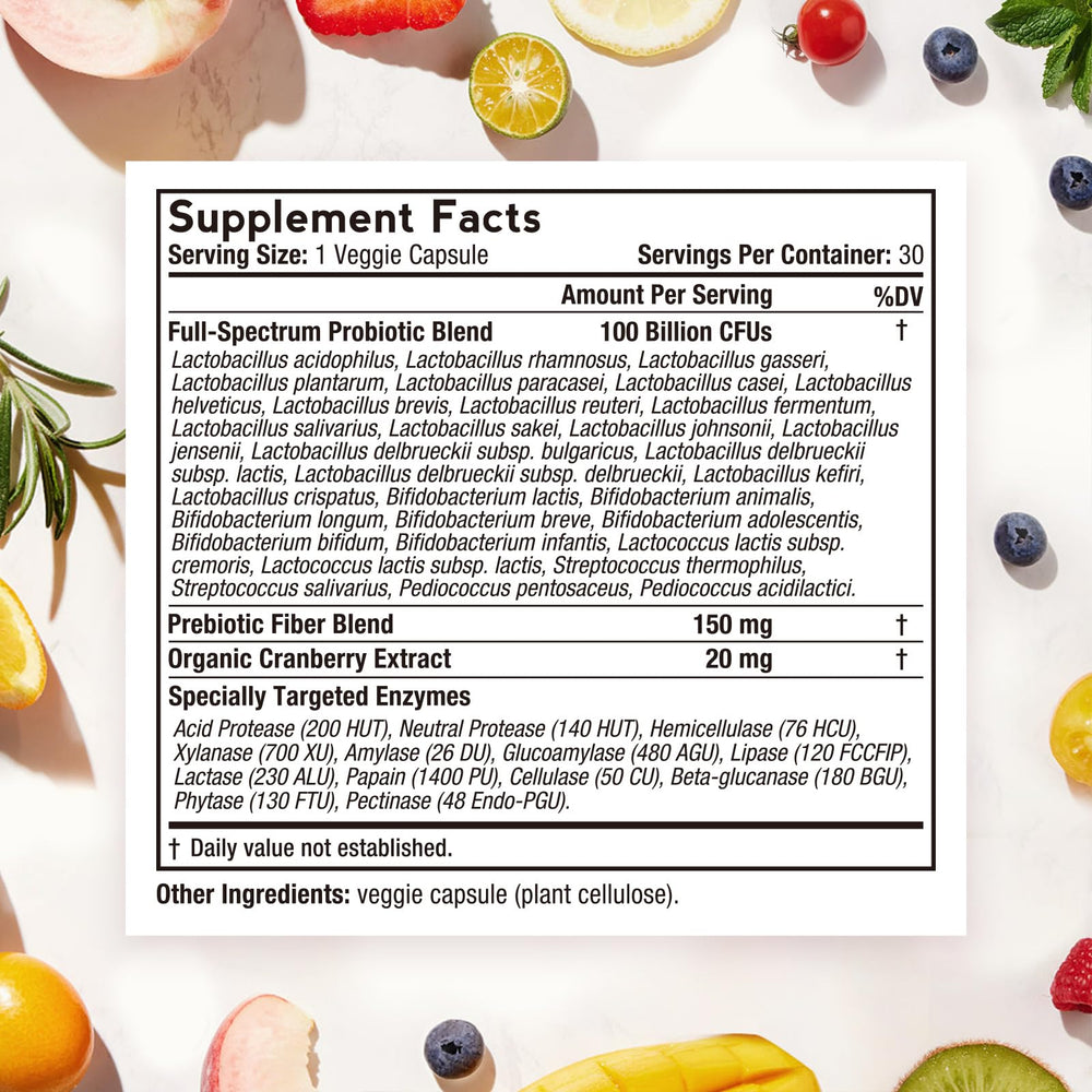 Doctor's Recipes Probiotics Women 32 strains blend for diverse gut support.