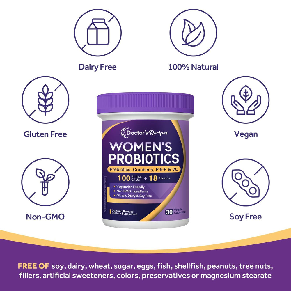 Doctor's Recipes capsules with vitamins B6 and C for daily wellness.