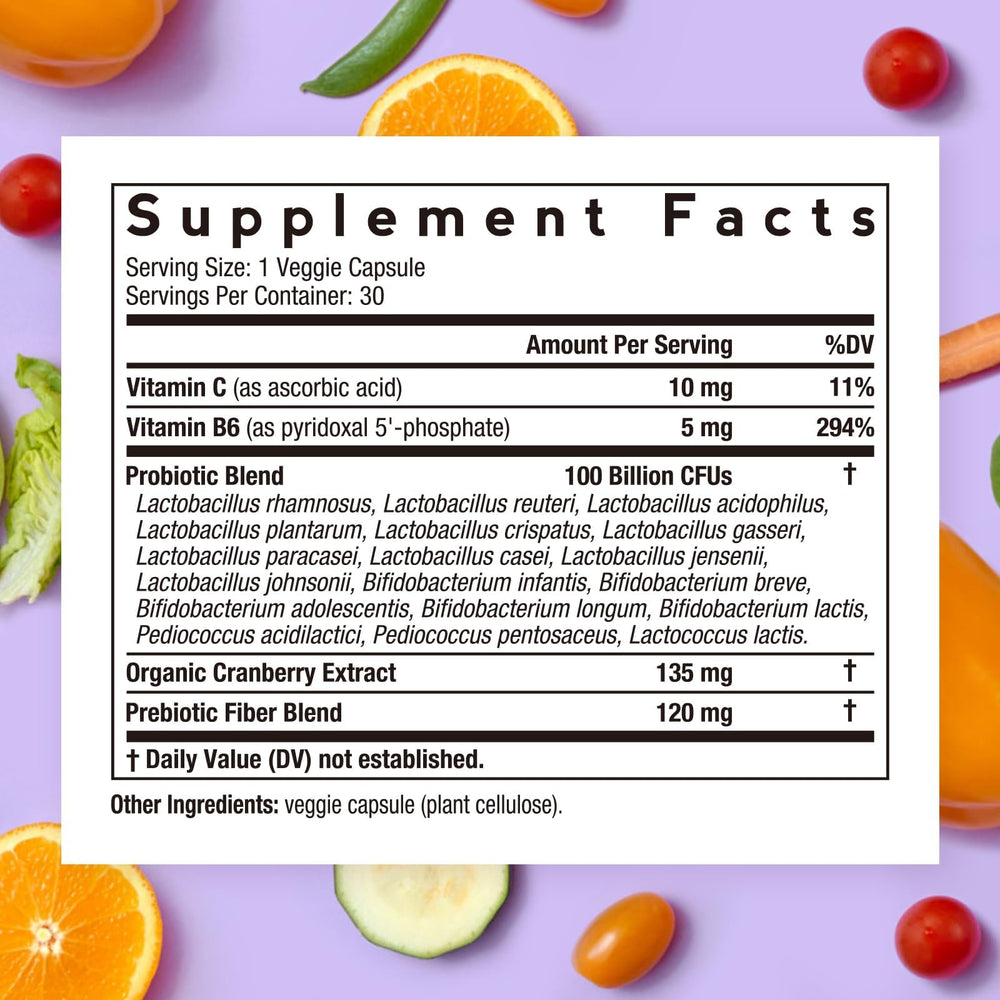 Close-up of Doctor's Recipes probiotic capsules for on-the-go use.