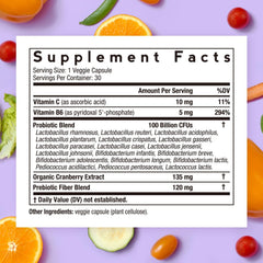 Close-up of Doctor's Recipes probiotic capsules for on-the-go use.