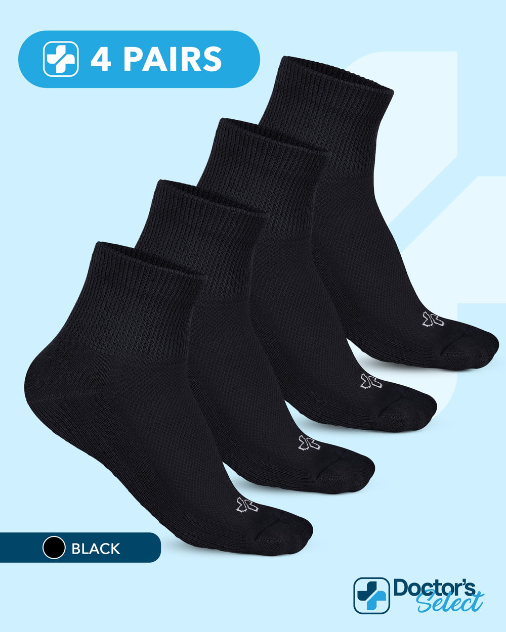 Doctor's Select sizing shown for medium and large fits for all genders.