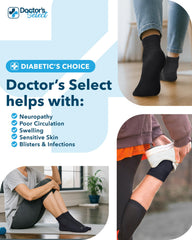 Doctor's Select socks with smooth toe seams reduce irritation.