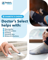 Doctor's Select bamboo viscose diabetic socks in aqua to keep feet dry during busy days