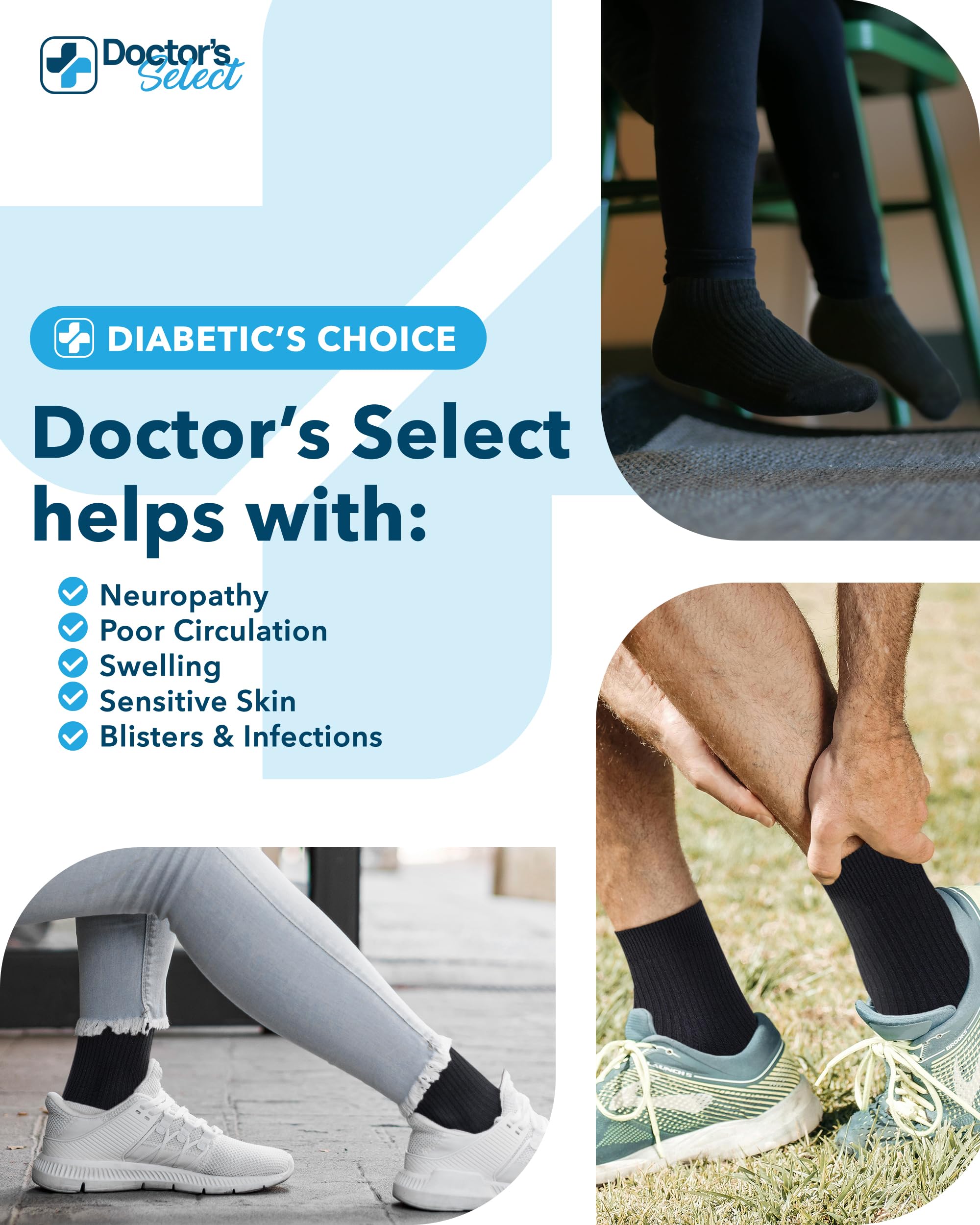 Doctor's Select bamboo viscose socks are machine-washable and highly durable.