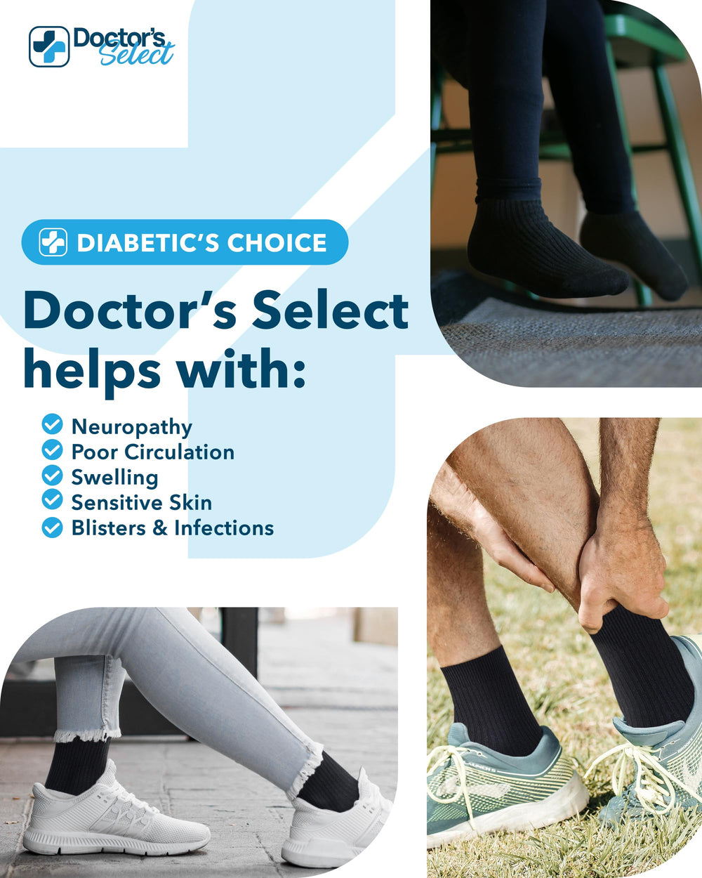 Doctor's Select bamboo viscose socks are machine-washable and highly durable.