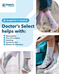 Doctor's Select bamboo viscose socks wick moisture for cool feet.
