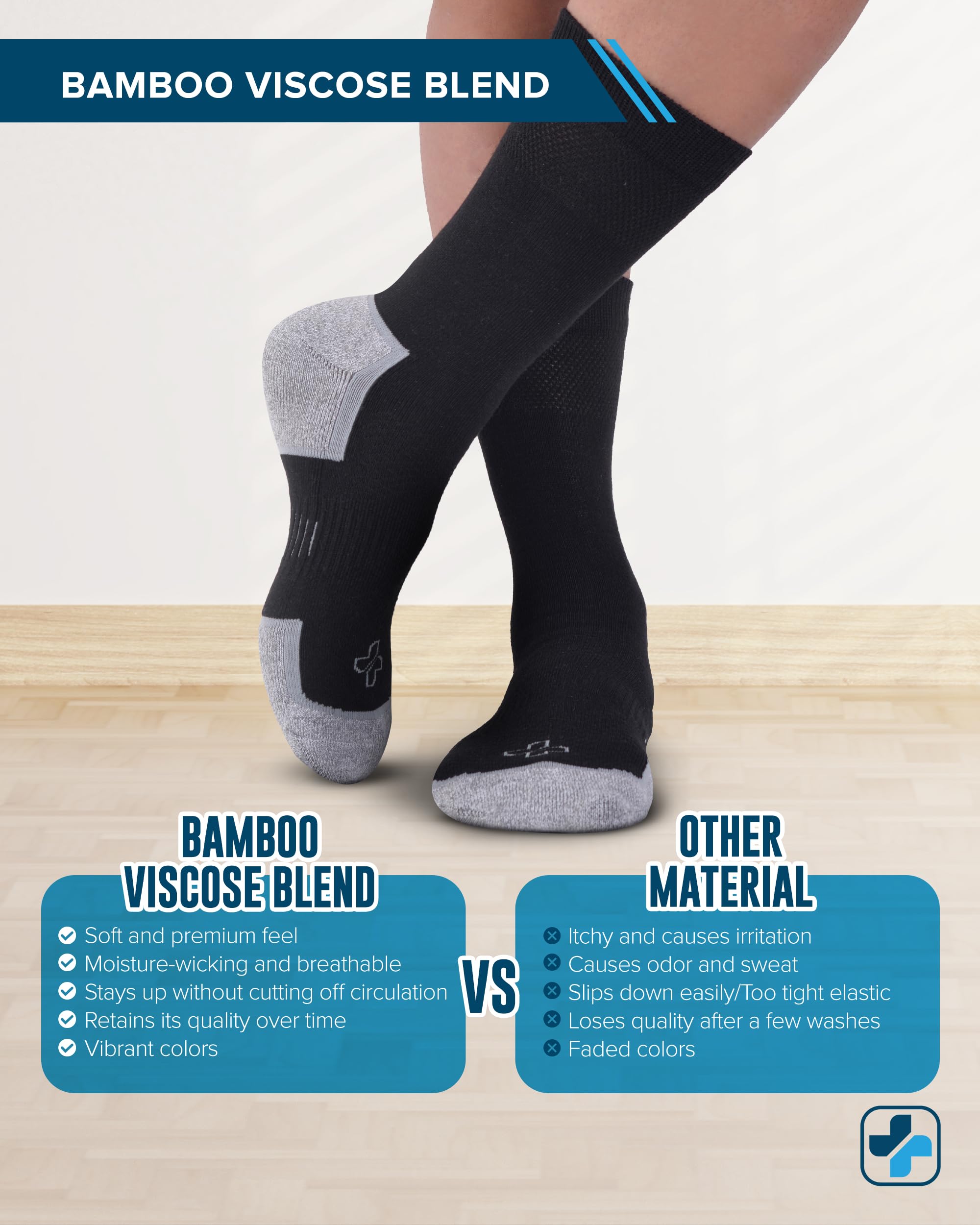 Doctor's Select diabetic socks provide neuropathy-friendly comfort for sensitive feet.