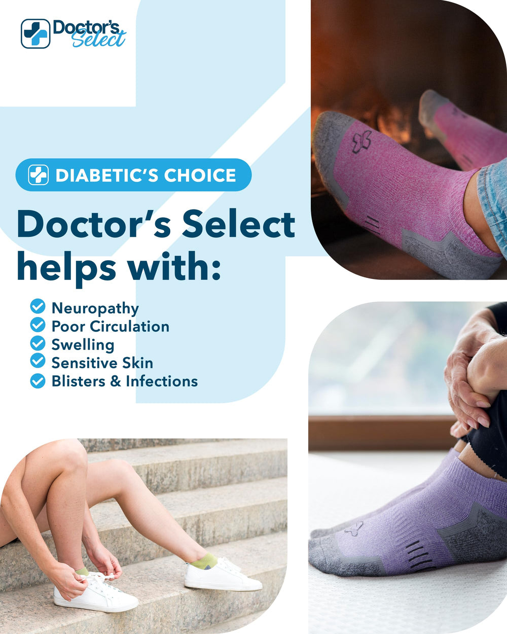 Doctor's Select non-binding design reduces pressure for everyday activity