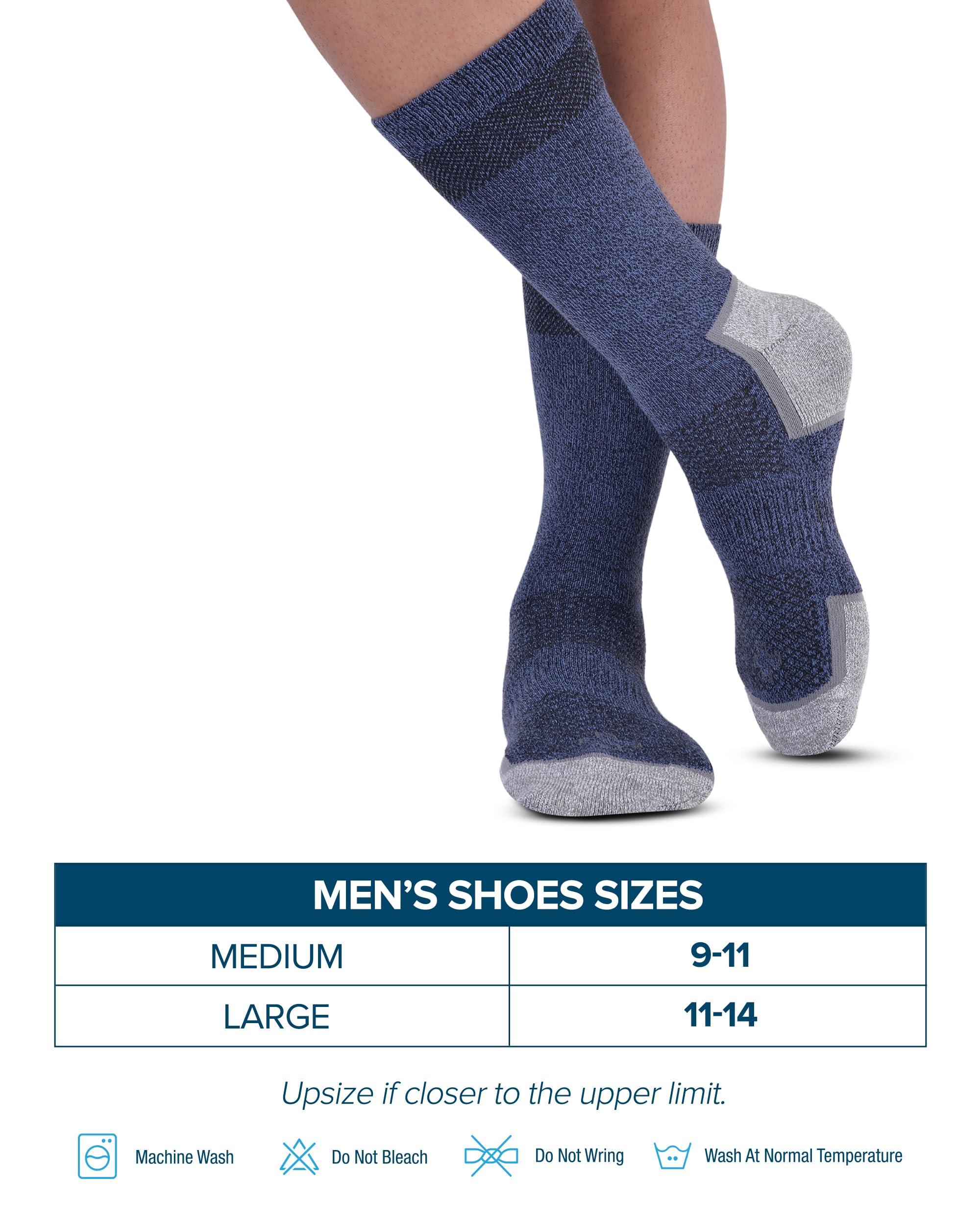 Doctor's Select bamboo viscose diabetic sock in blue with vibrant color retention