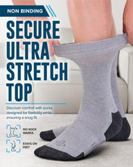 Doctor's Select calcetines diabéticos grises de bambú para soporte cómodo y gestión de humedad