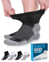 Doctor's Select diabetic socks ankle loose top for secure, comfortable fit.