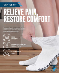 Doctor's Select diabetic socks-breathable materials keep feet cool and comfortable.