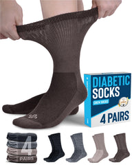 Doctor's Select diabetic socks crew 4-pairs bundle offering all-day comfort.